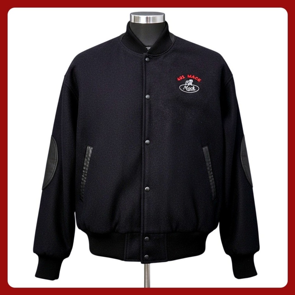 Canada Sportswear Mack Trucks Wool Varsity‎ Jacket Black EUC